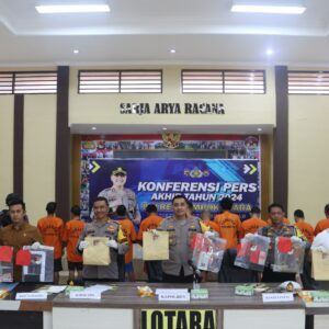 Gelar Konferensi Pers Akhir Tahun 2024, Polres Lombok Utara Paparkan Capaian Kinerja