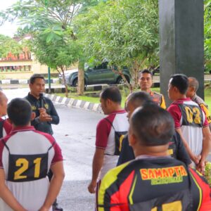 Jaga Kebugaran Polres Lombok Utara Gelar TKJ Berkala