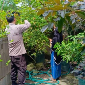 Polsek Labuapi Aktif Dorong Warga Manfaatkan Pekarangan untuk Ketahanan Pangan