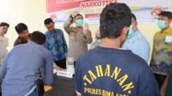 Polres Bima Kota Musnahkan Barang Bukti Narkotika Jenis Sabu 122,82 Gram Secara Terbuka